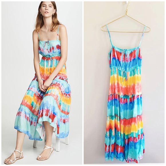 Playa Lucila Dresses Playa Lucila Shopbop Tie Dye Boho Midi Dress